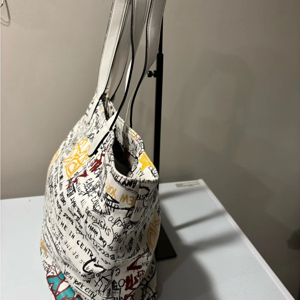 DKNY Multicolor Graffiti Medium Tote HandBag, Preowned